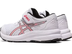 Clearance ASICS CONTEND 8 PRE-SCHOOL White/Electric Red