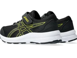 Discount ASICS CONTEND 8 PRE-SCHOOL Black/Bright Yellow