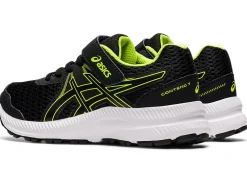 New ASICS CONTEND 7 PRE-SCHOOL Black/Hazard Green
