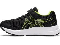 New ASICS CONTEND 7 PRE-SCHOOL Black/Hazard Green