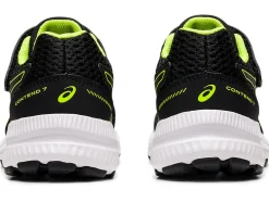 New ASICS CONTEND 7 PRE-SCHOOL Black/Hazard Green