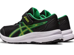 Cheap ASICS CONTEND 8 PRE-SCHOOL Black/Lime Zest