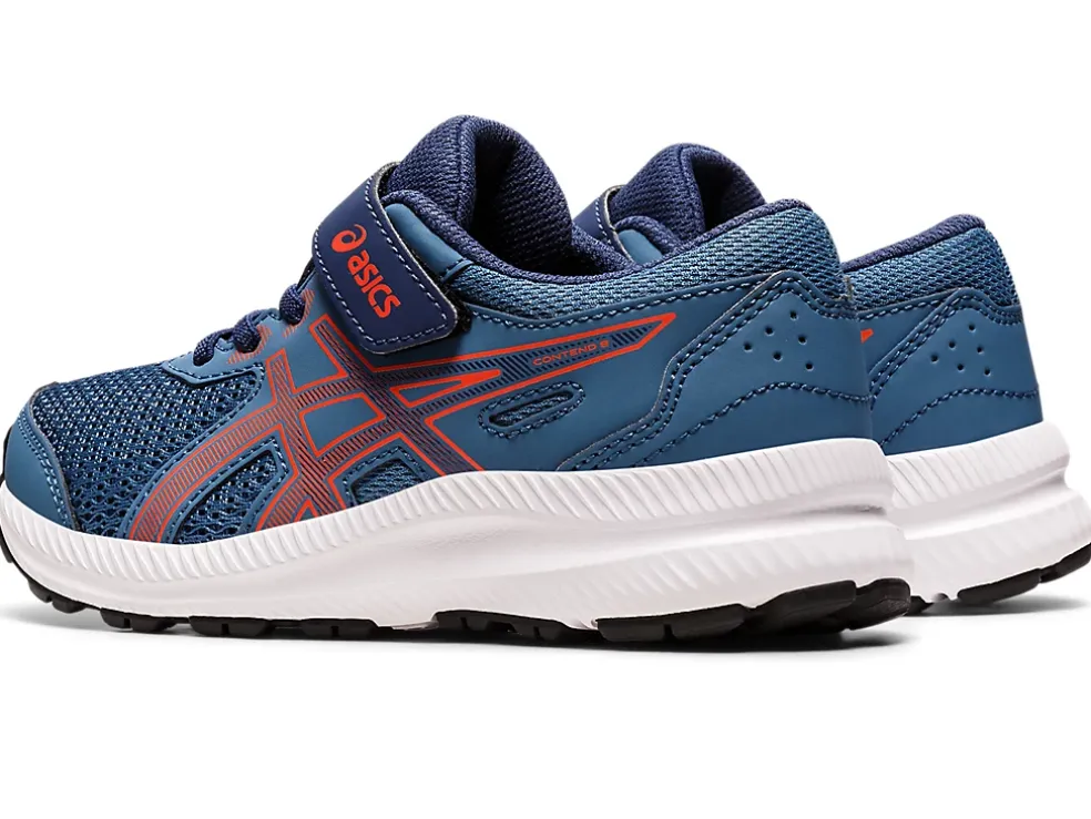 Discount ASICS CONTEND 8 PRE-SCHOOL Azure/Cherry Tomato