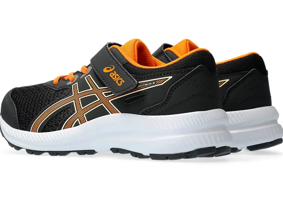 Hot ASICS CONTEND 8 PRE-SCHOOL Black/Bright Orange