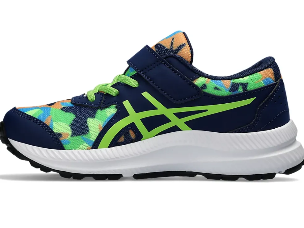 Cheap ASICS CONTEND 8 PRE-SCHOOL Blue Expanse/Electric Lime
