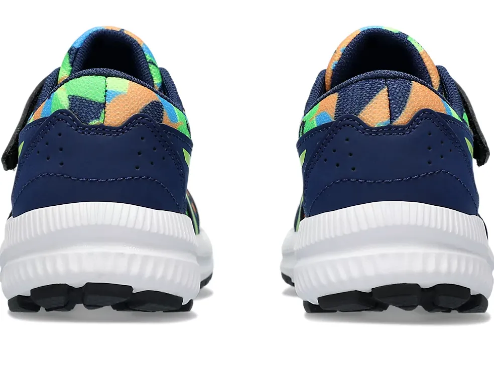 Cheap ASICS CONTEND 8 PRE-SCHOOL Blue Expanse/Electric Lime