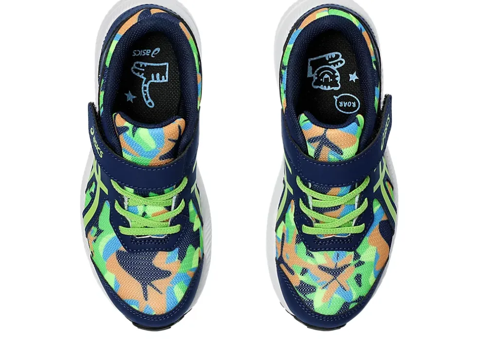 Cheap ASICS CONTEND 8 PRE-SCHOOL Blue Expanse/Electric Lime