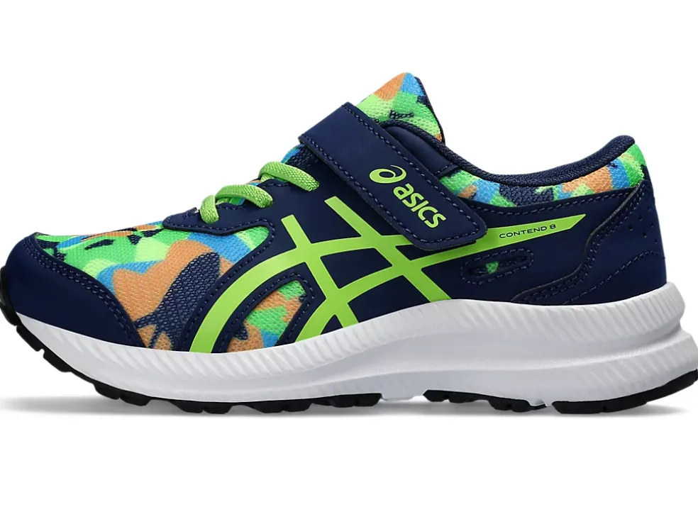 Cheap ASICS CONTEND 8 PRE-SCHOOL Blue Expanse/Electric Lime