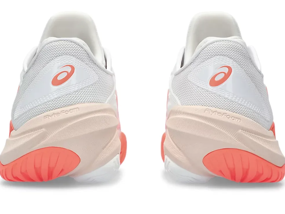Hot ASICS COURT FF 3 White/Sun Coral