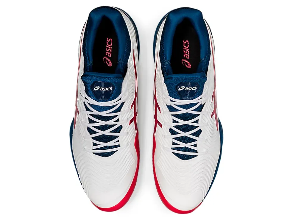 Online ASICS COURT FF 2 CLAY White/Mako Blue