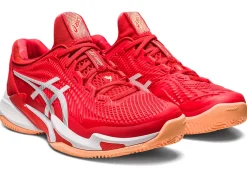 Fashion ASICS COURT FF 3 NOVAK CLAY Fiery Red/White
