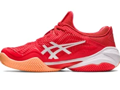Fashion ASICS COURT FF 3 NOVAK CLAY Fiery Red/White