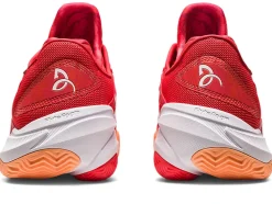 Fashion ASICS COURT FF 3 NOVAK CLAY Fiery Red/White