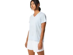 Best Sale ASICS COURT STRIPE SHORT SLEEVE TOP Soft Sky