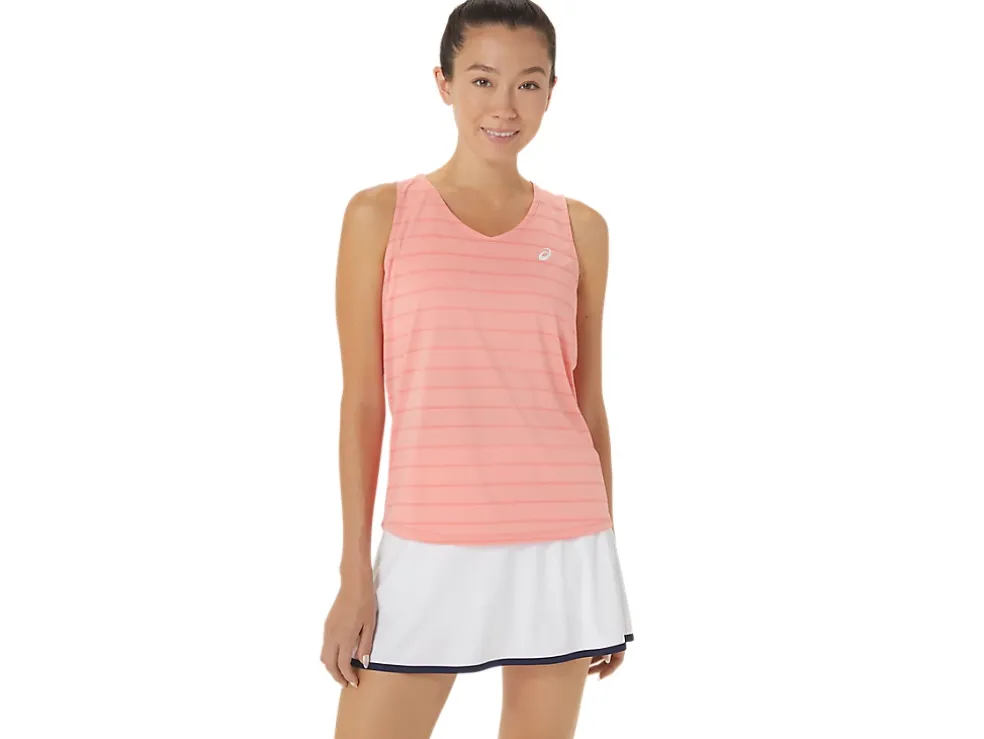 Shop ASICS COURT STRIPE TANK Guava