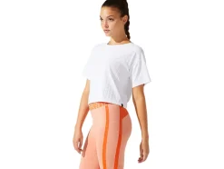 Flash Sale ASICS CROPPED LOGO JACQUARD SHORT SLEEVE Brilliant White
