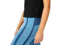 Clearance ASICS CROPPED LOGO JACQUARD TANK Performance Black