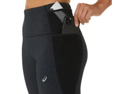 Clearance ASICS DISTANCE SUPPLY 7/8 TIGHT Performance Black Heather