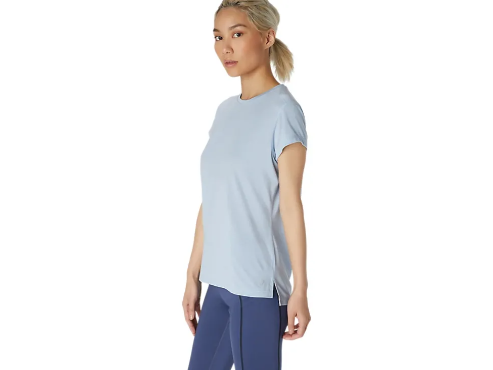New ASICS DORAI SHORT SLEEVE TOP Mist Heather