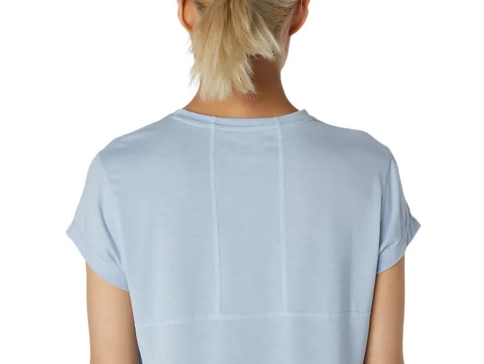 New ASICS DORAI SHORT SLEEVE TOP Mist Heather