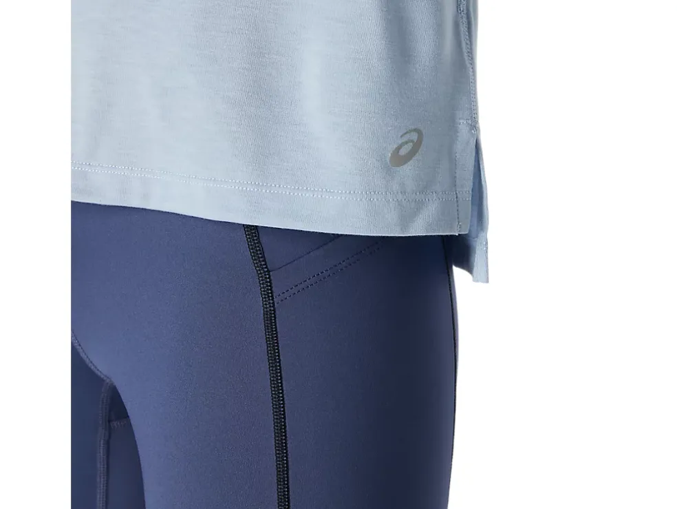 New ASICS DORAI SHORT SLEEVE TOP Mist Heather
