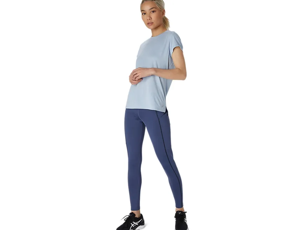 New ASICS DORAI SHORT SLEEVE TOP Mist Heather