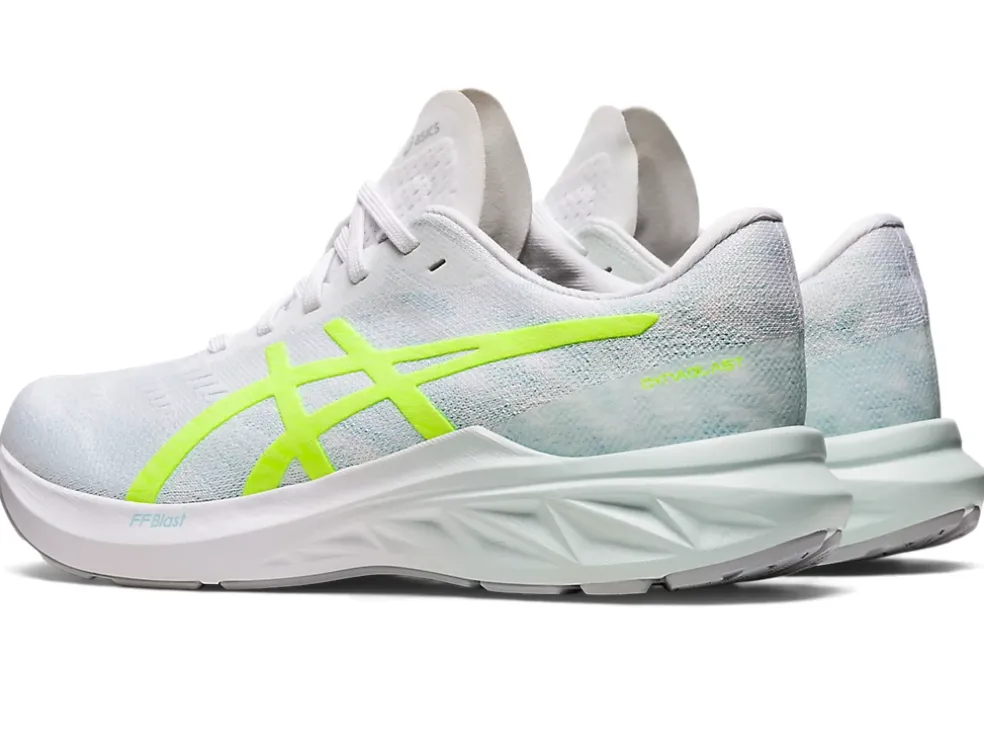 Hot ASICS DYNABLAST 3 White/Safety Yellow