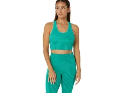 Cheap ASICS FLEX SEAMLESS BRA Aurora Green