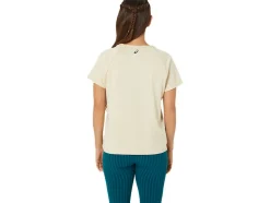 Clearance ASICS FLEX STRETCH SHORT SLEEVE TOP Beige