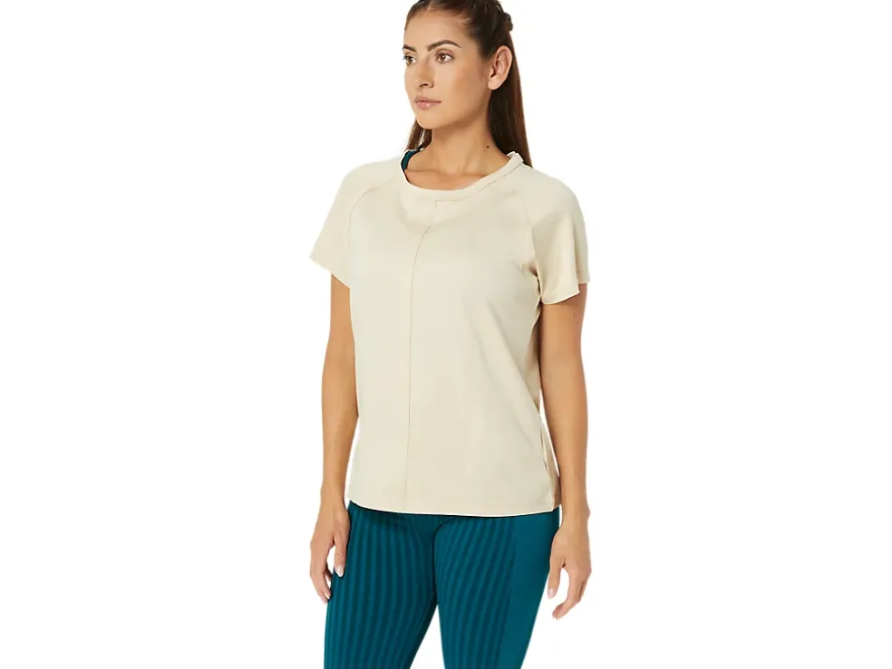 Clearance ASICS FLEX STRETCH SHORT SLEEVE TOP Beige