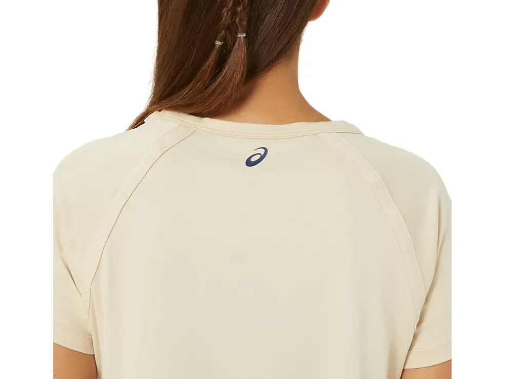 Clearance ASICS FLEX STRETCH SHORT SLEEVE TOP Beige
