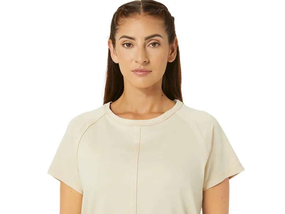 Clearance ASICS FLEX STRETCH SHORT SLEEVE TOP Beige