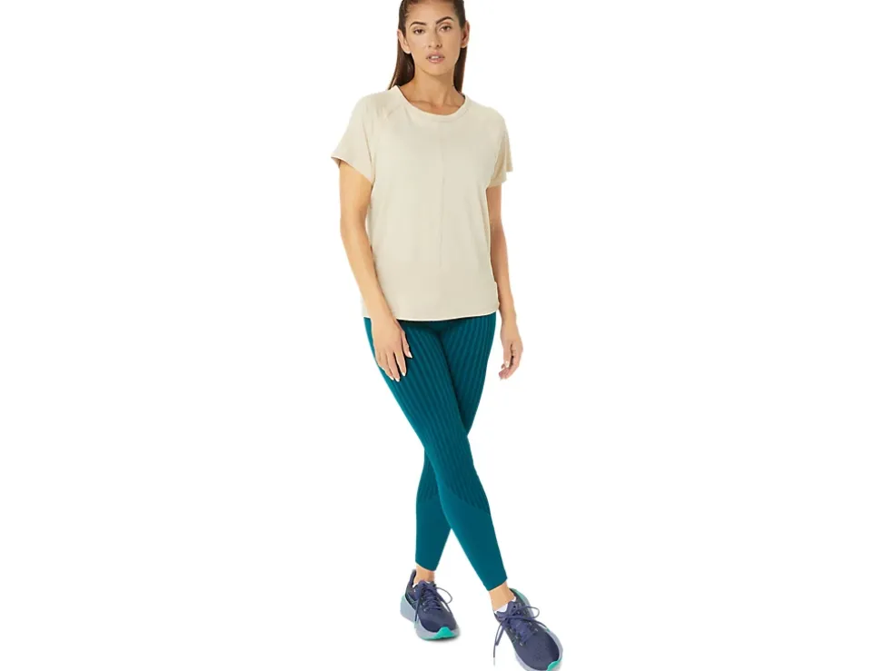 Clearance ASICS FLEX STRETCH SHORT SLEEVE TOP Beige