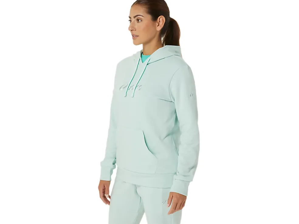 Online ASICS FRENCH TERRY PULLOVER HOODIE Pale Blue