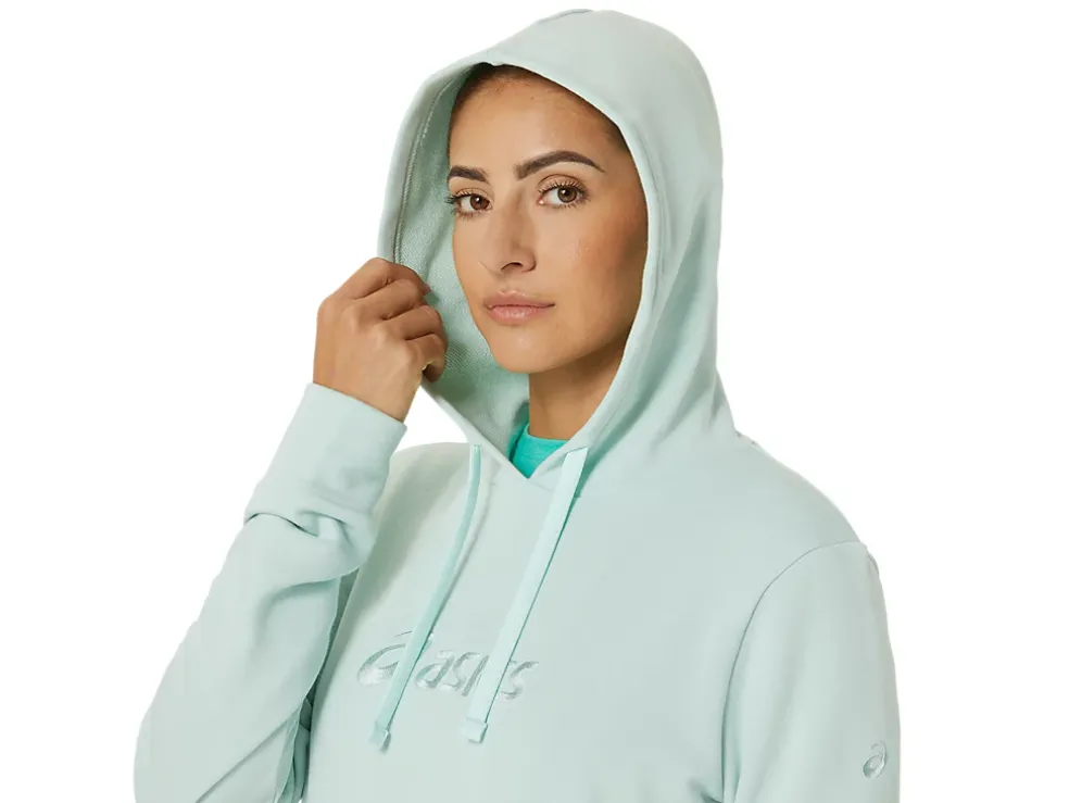 Online ASICS FRENCH TERRY PULLOVER HOODIE Pale Blue