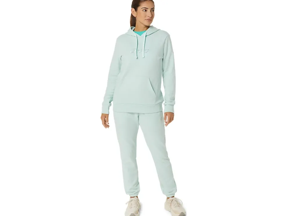 Online ASICS FRENCH TERRY PULLOVER HOODIE Pale Blue