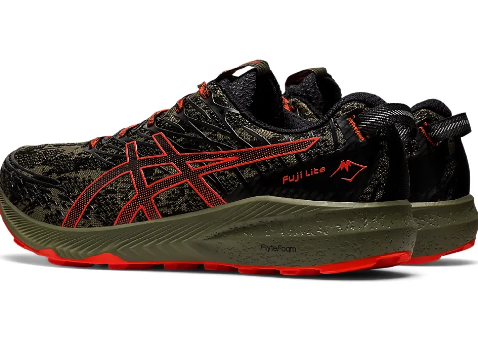 Discount ASICS Fuji Lite 3 Mantle Green/Cherry Tomato