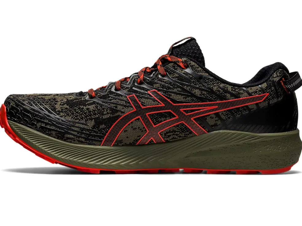 Discount ASICS Fuji Lite 3 Mantle Green/Cherry Tomato