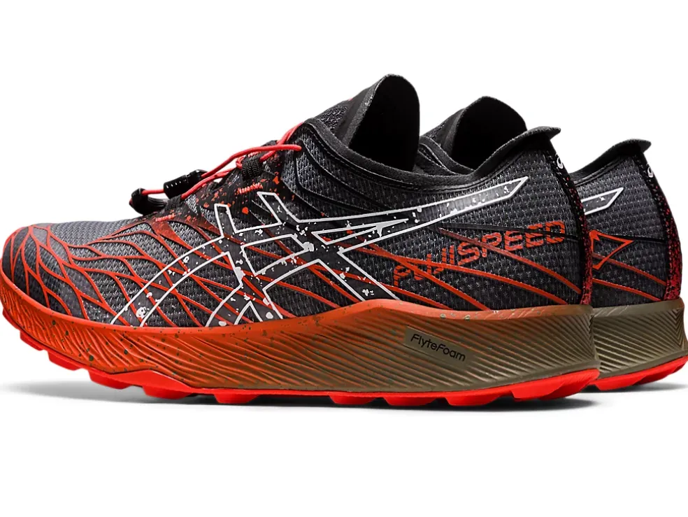 Best Sale ASICS FujiSpeed Black/Cherry Tomato