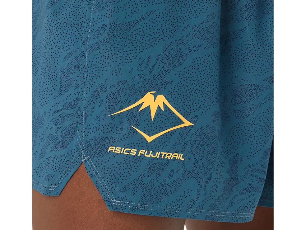 Online ASICS FUJITRAIL ALL OVER PRINT 5IN SHORT Magnetic Blue/Performance Black