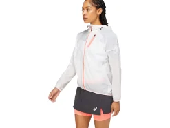 Cheap ASICS FUJITRAIL JACKET Brilliant White/Blazing Coral