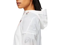 Cheap ASICS FUJITRAIL JACKET Brilliant White/Blazing Coral
