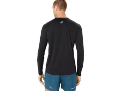 New ASICS FUJITRAIL LOGO LONG SLEEVE TOP Performance Black/Carbon/ Fellow Yellow