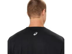 New ASICS FUJITRAIL LOGO LONG SLEEVE TOP Performance Black/Carbon/ Fellow Yellow