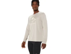 Discount ASICS FUJITRAIL LOGO LONG SLEEVE TOP Moonrock/Mantle Green/Oatmeal