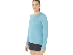 Cheap ASICS FUJITRAIL LOGO LONG SLEEVE TOP Gris Blue