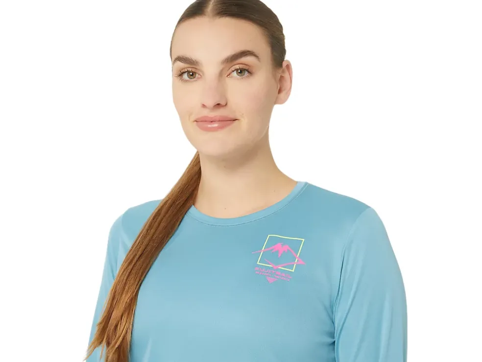Cheap ASICS FUJITRAIL LOGO LONG SLEEVE TOP Gris Blue