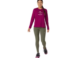 Best ASICS FUJITRAIL LOGO LONG SLEEVE TOP Blackberry/Birch