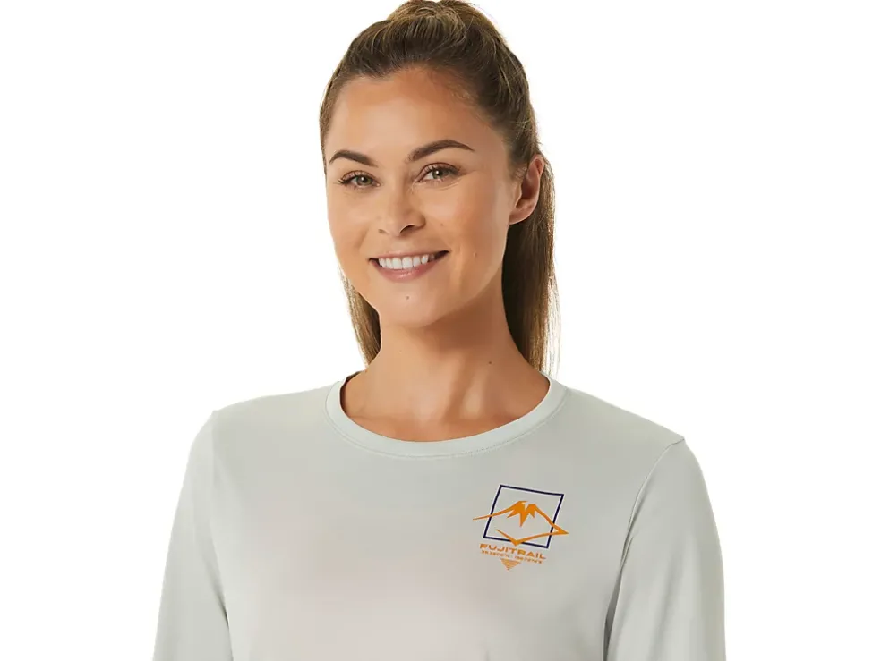 Sale ASICS FUJITRAIL LOGO LONG SLEEVE TOP Light Sage