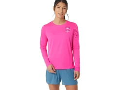 Cheap ASICS FUJITRAIL LOGO LONG SLEEVE TOP Pink Glo